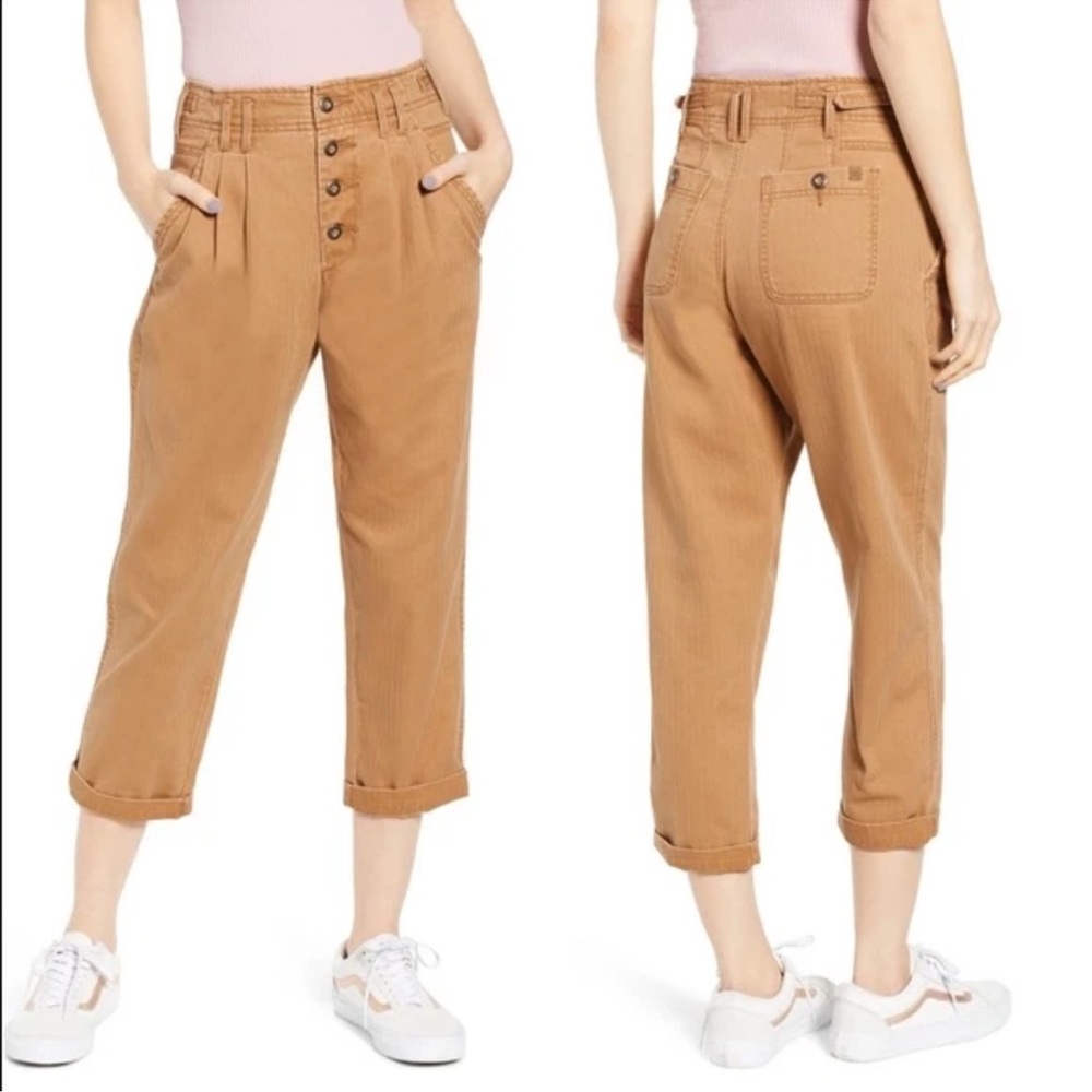 VTG STYLE UNIONBAY Landon Ultra-High Rise Ankle Khaki boho Hippie Indie Pants